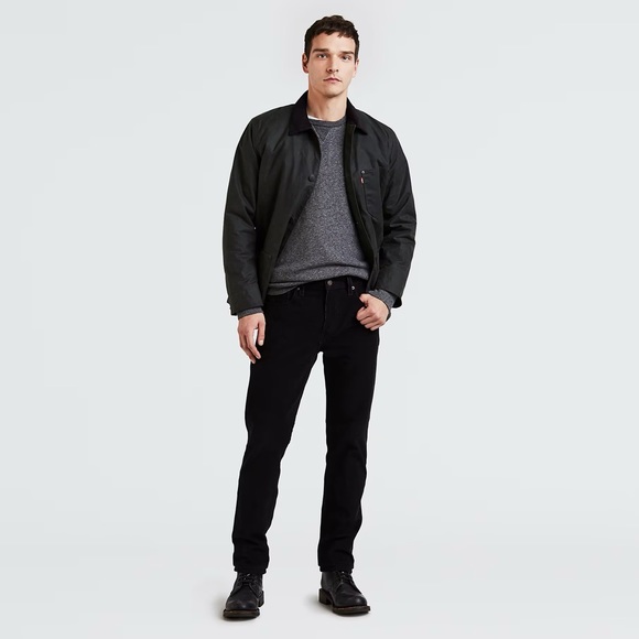 Levis Mens 502 Taper Corduroy Pants Black Size 36x30